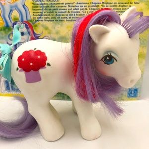 G1 My Little Pony - Magic Hat Magic Message Pony + Ribbon + Back Card